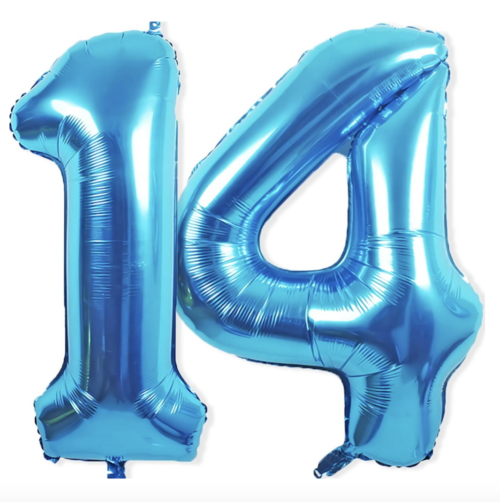 Number Balloon Blue 14
